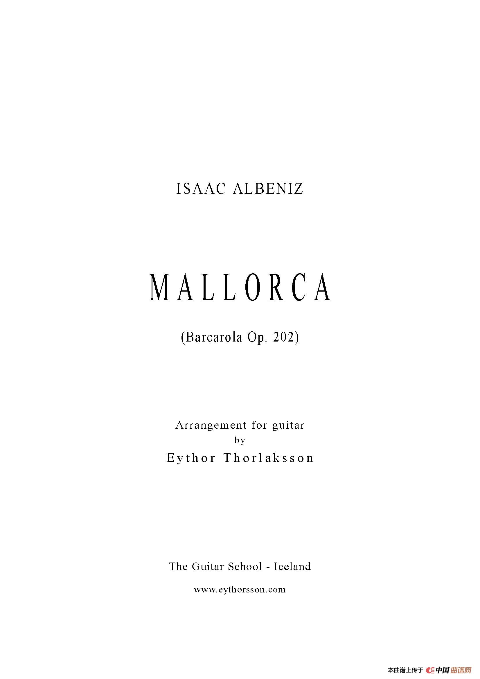 Mallorca(Barcarola Op.202)（古典吉他）(1)_原文件名：001.jpg