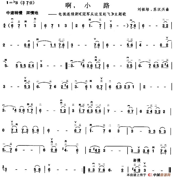 啊，小路 （电视连续剧《冠军从这里起飞》主题歌 ）(1)_原文件名：11.gif