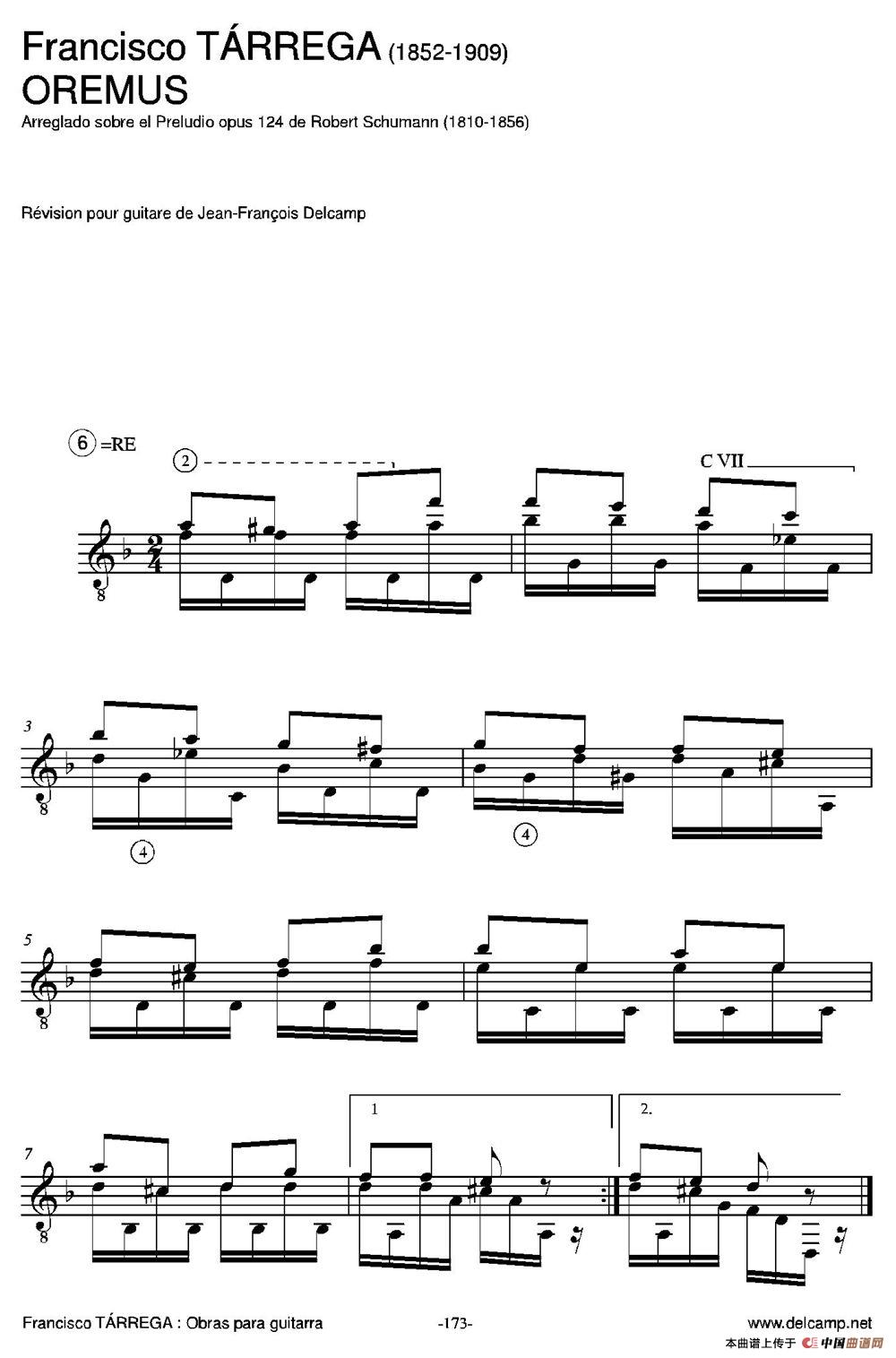 OREMUS(Arreglado sobre el Preludio opus 124 de Robert Schumann)（古典吉他）(1)_原文件名：175.jpg