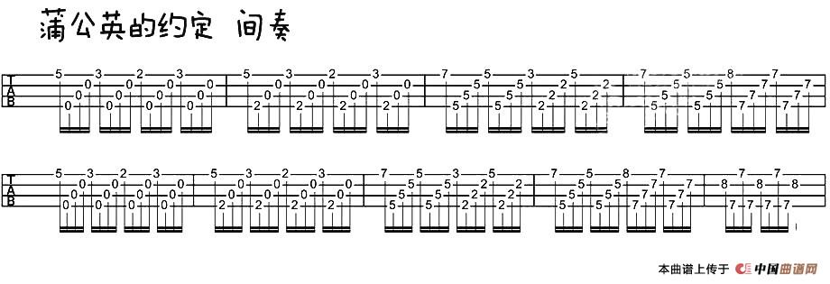 蒲公英的约定（尤克里里谱）(1)_原文件名：2.jpg