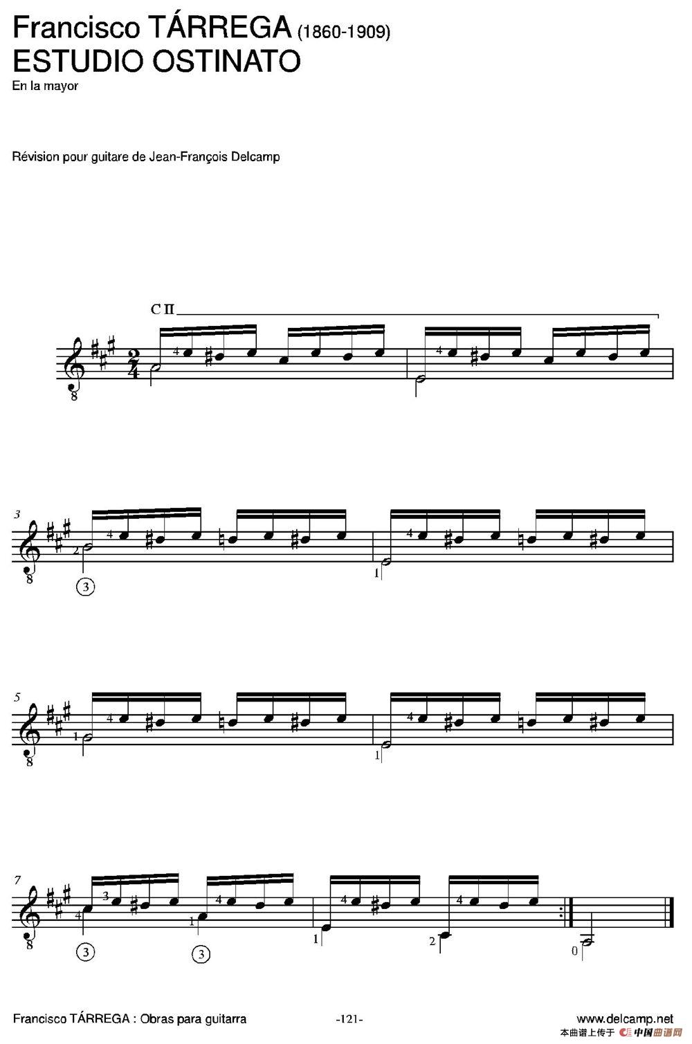 ESTUDIO OSTINATO(En la mayor)（古典吉他）(1)_原文件名：123.jpg